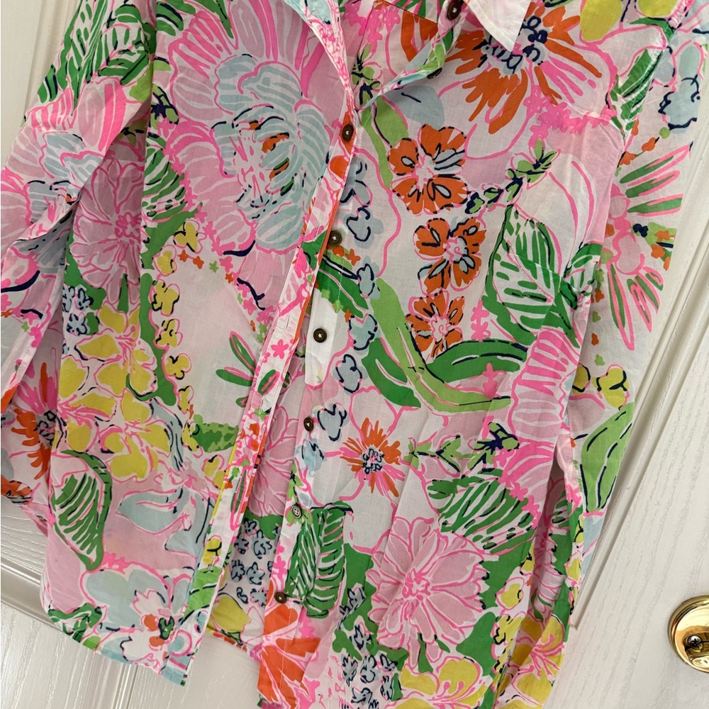 Lilly Pulitzer for Target Floral Button-Down Shirt - Picture 5 of 6